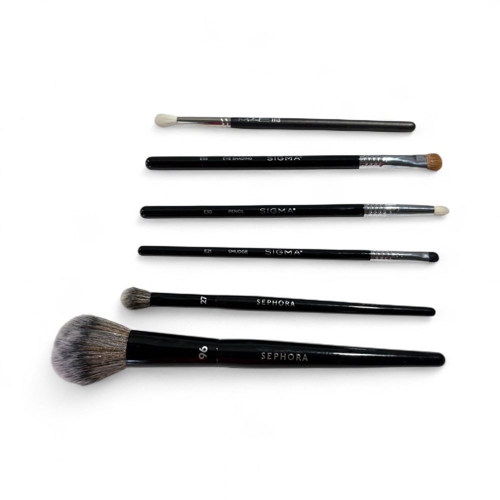 MAC Cosmetics Sephora  and Sigma Makeup Brush Mix Set - Black